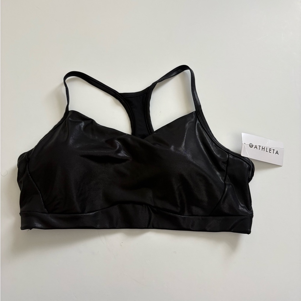 Athleta Vital Foil Matte Bra Black New with Tag Size XL D-DD+ cup - Picture 1 of 6